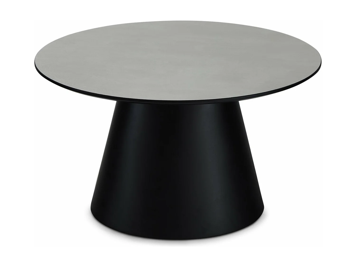 Table basse Tango - Ronde - MDF et bois - Gris