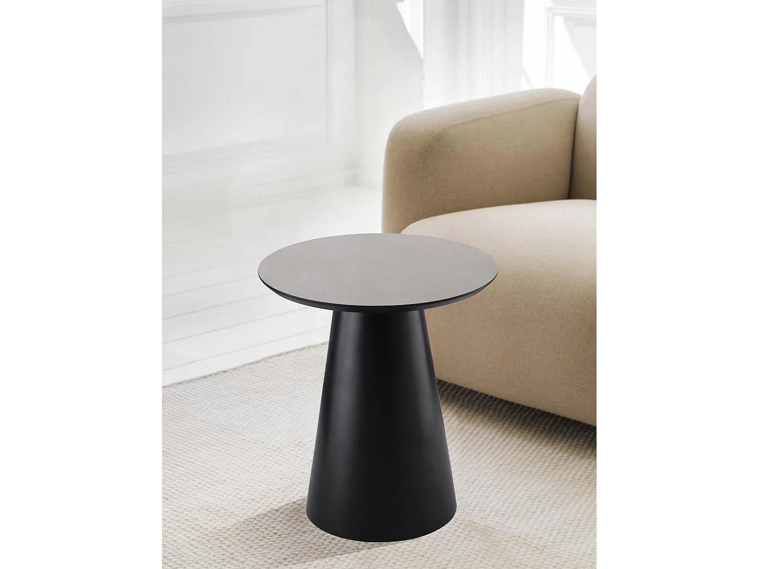 Tavolino rotondo Tango - MDF e Melamina - Grigio