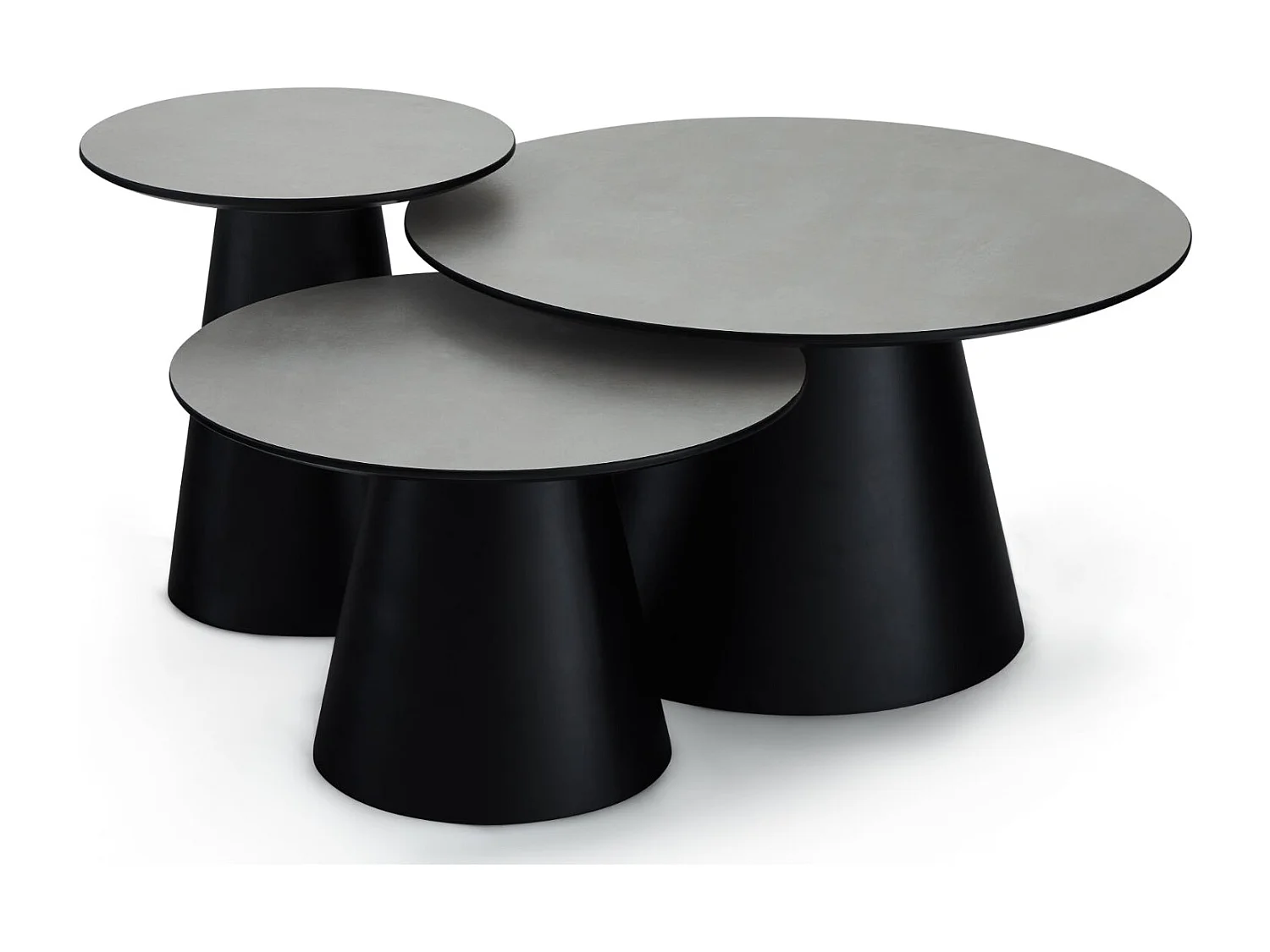 Tavolino rotondo Tango - MDF e Melamina - Grigio