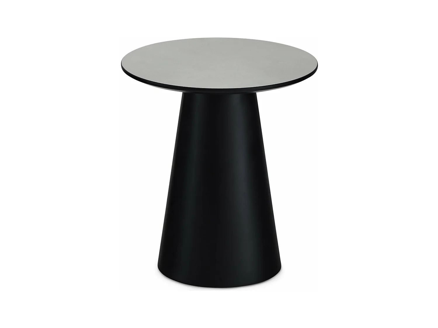 Table basse Tango - Ronde - MDF et bois - Gris