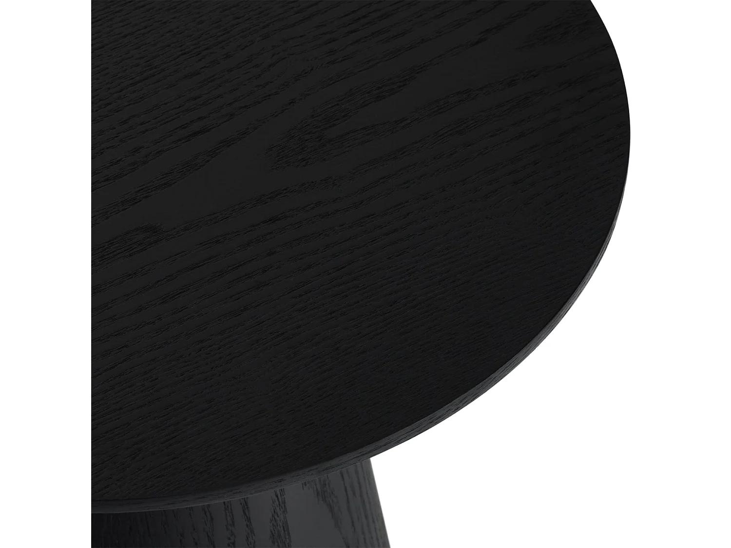 Tavolino rotondo Tango - MDF e Impiallacciatura di rovere - Nero