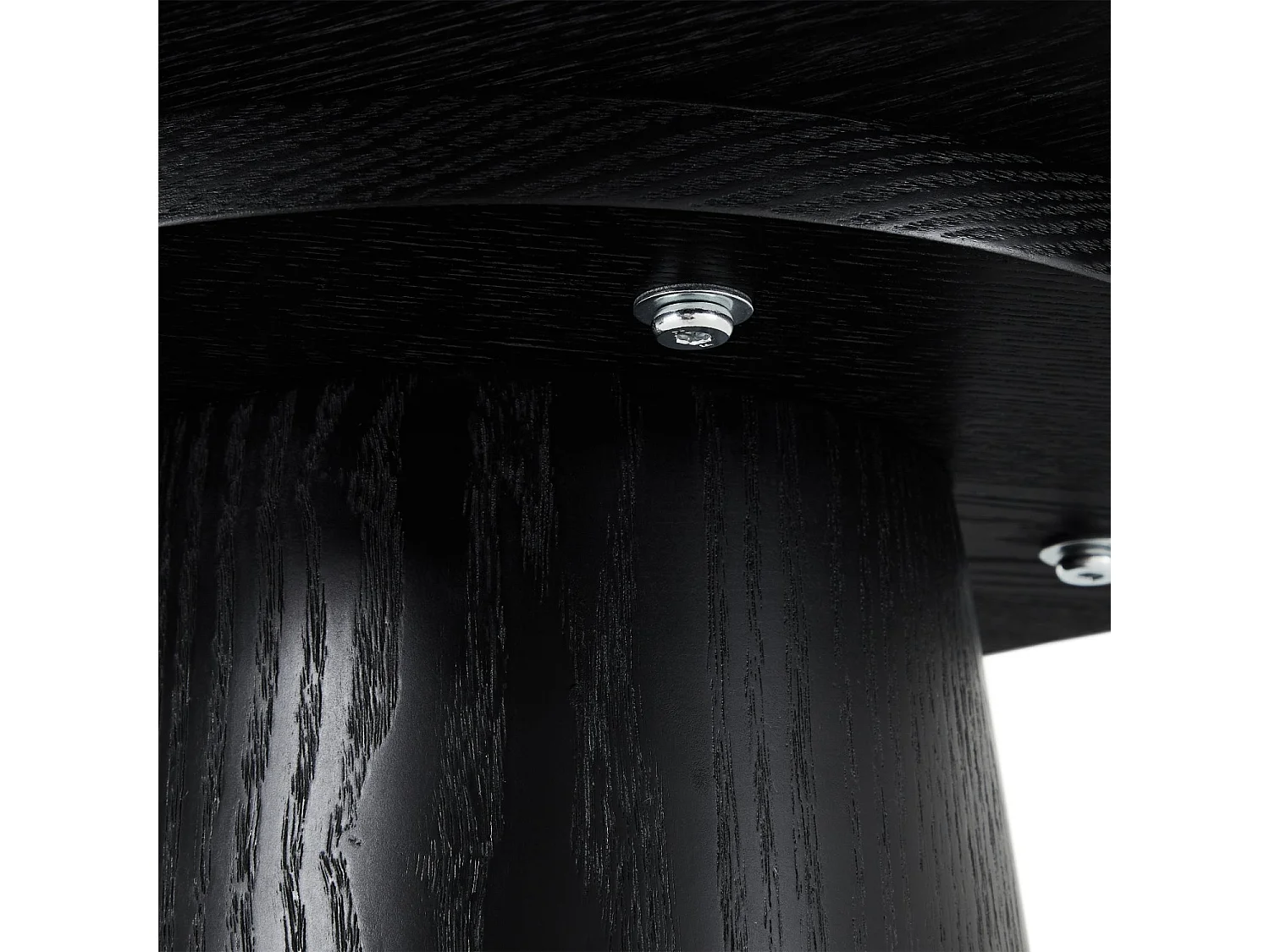 Tavolino rotondo Tango - MDF e Impiallacciatura di rovere - Nero