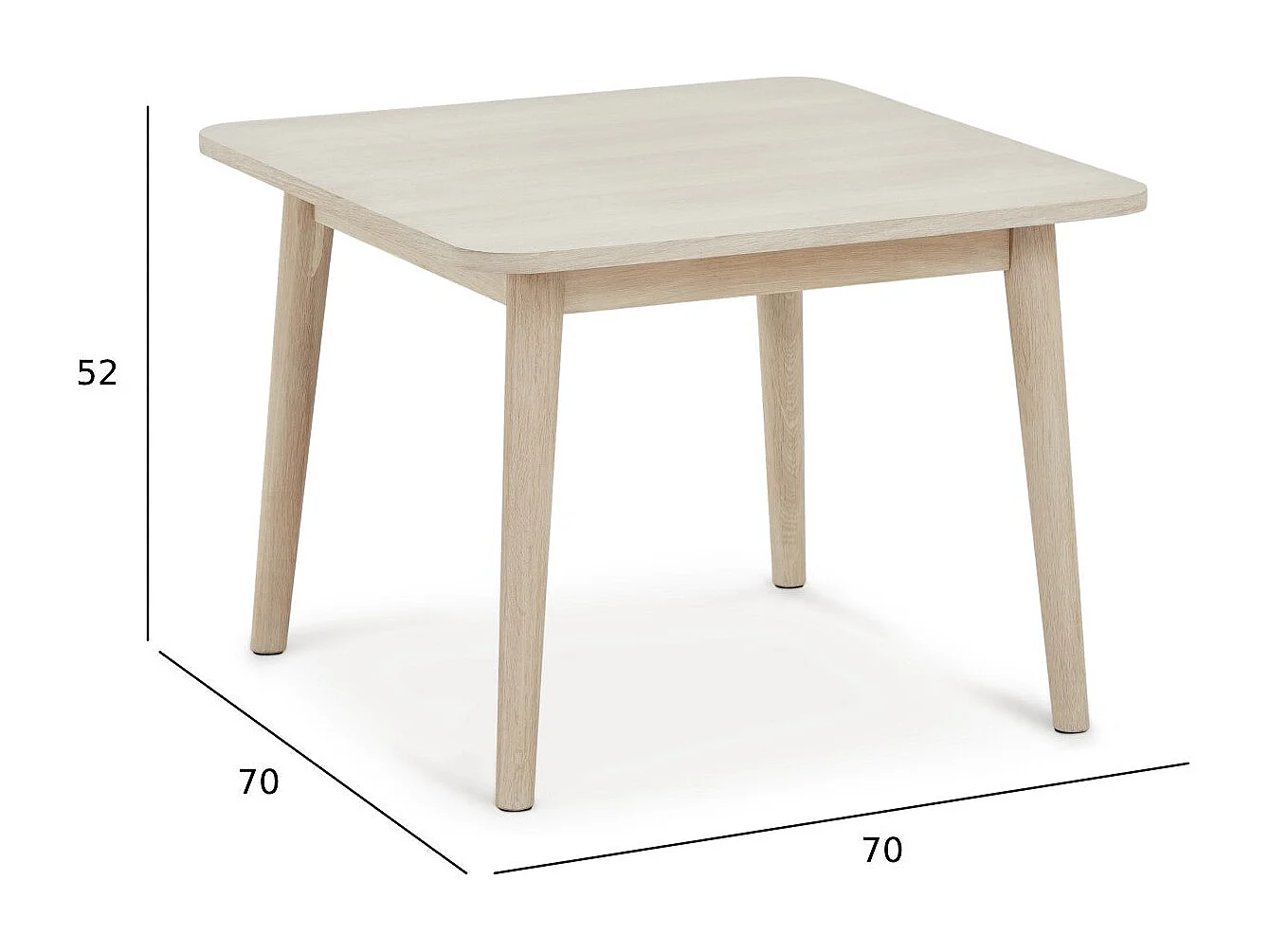 Rechthoekige Salontafel Texas - Massief eikenhout - Naturel