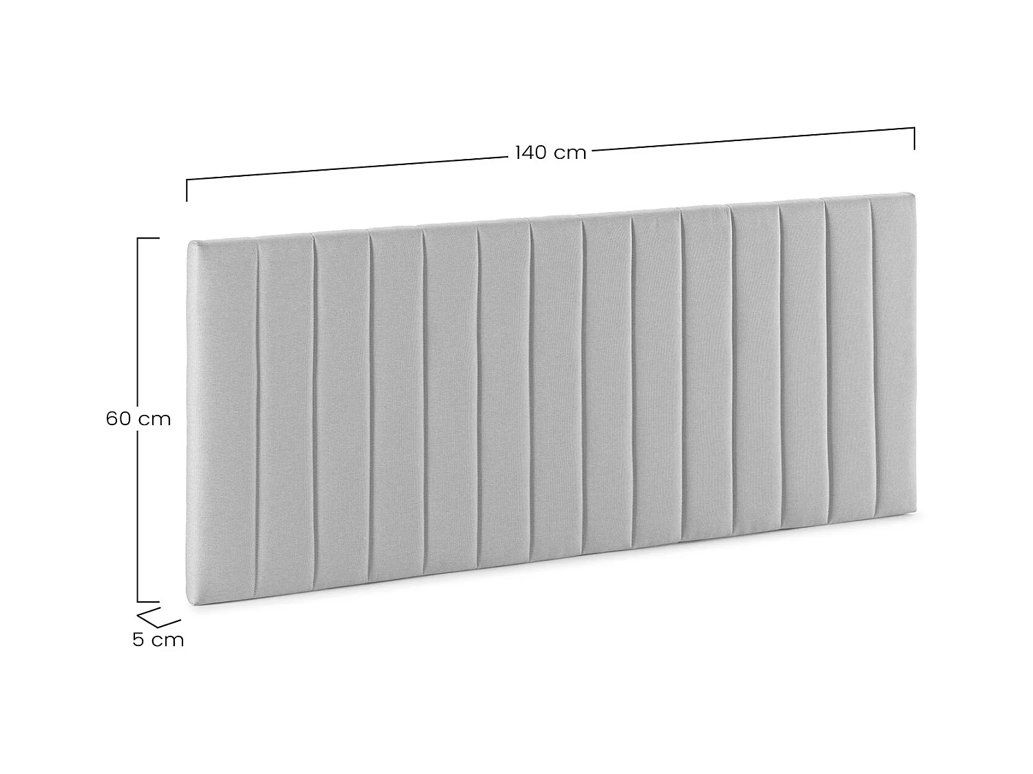 Kopfteil Eris 140x60 cm Hellgrau