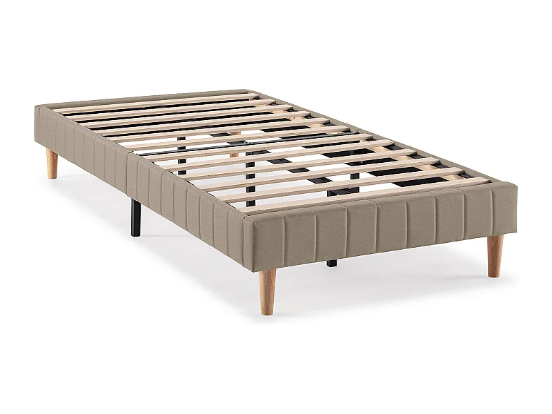 Base estofada Eris 90x190 cm bege