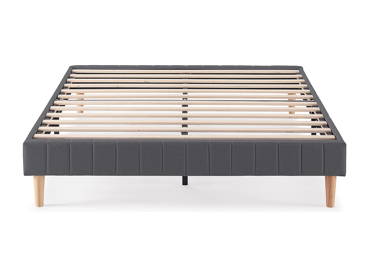 Base estofada Eris 150x190 cm cinza escuro