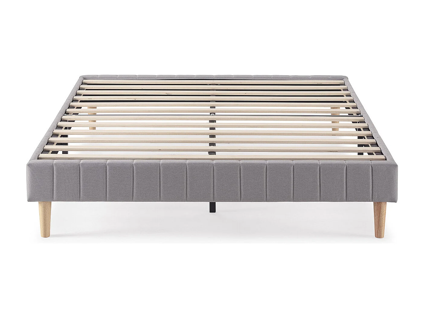 Base estofada Eris 140x190 cm cinza claro