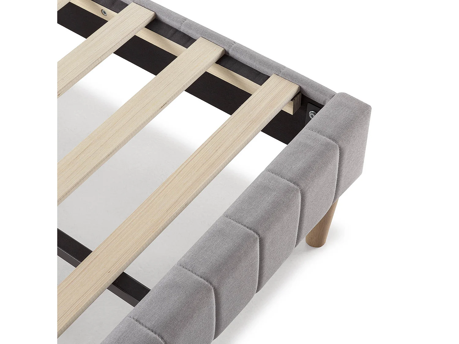 Base imbottita Eris 90x190 cm Grigio chiaro