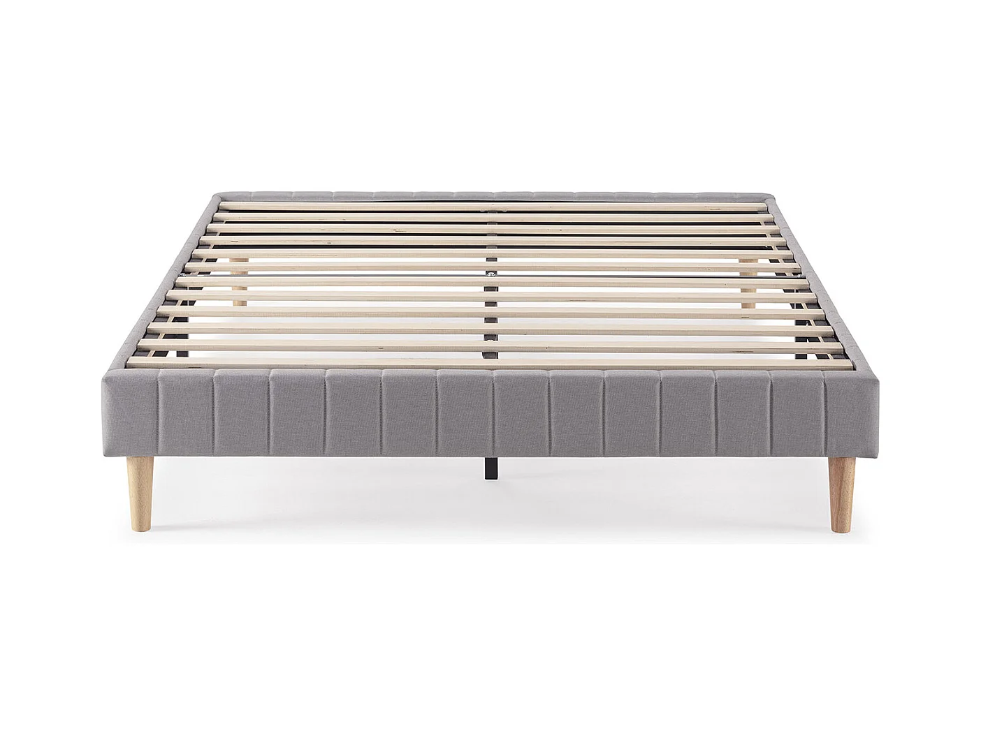 Base estofada Eris 140x200 cm cinza claro