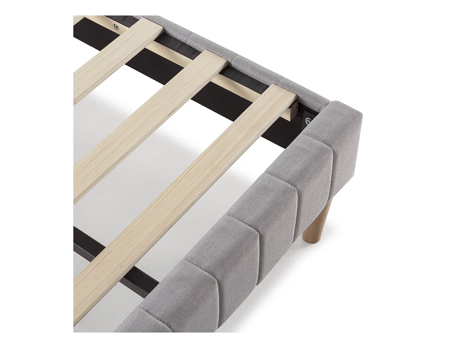 Base estofada Eris 140x200 cm cinza claro