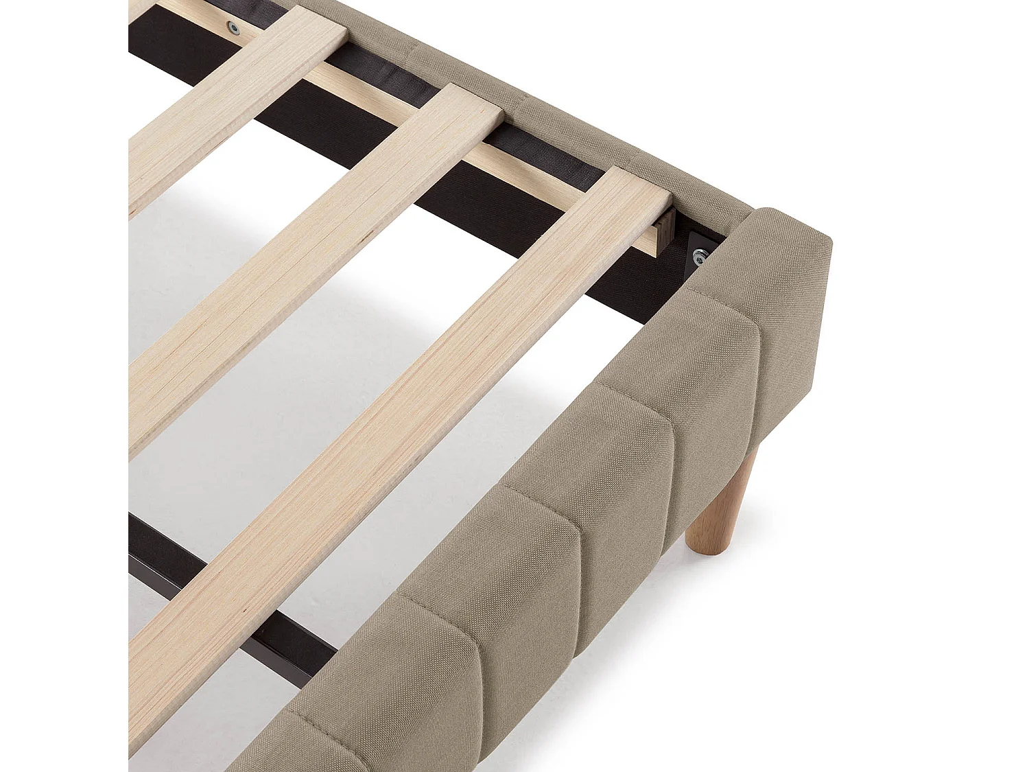 Base tapizada + cabecero Eris 140x200 cm Beige