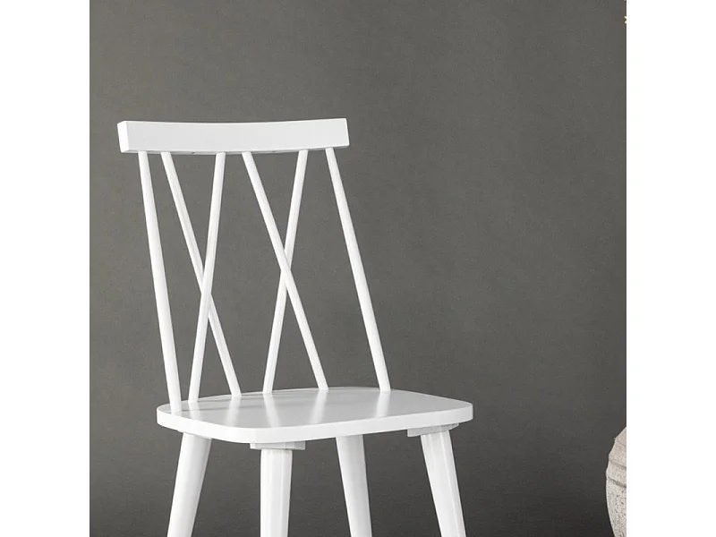 Mariette chaise de salle à manger bois blanc