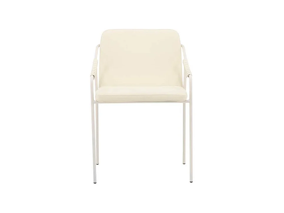 Tvist chaise de salle à manger avec accoudoirs Simili cuir PU beige