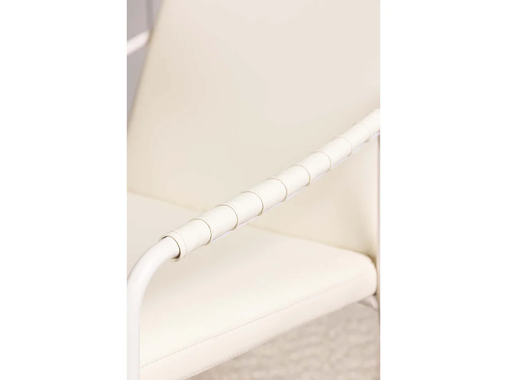 Tvist chaise de salle à manger avec accoudoirs Simili cuir PU beige