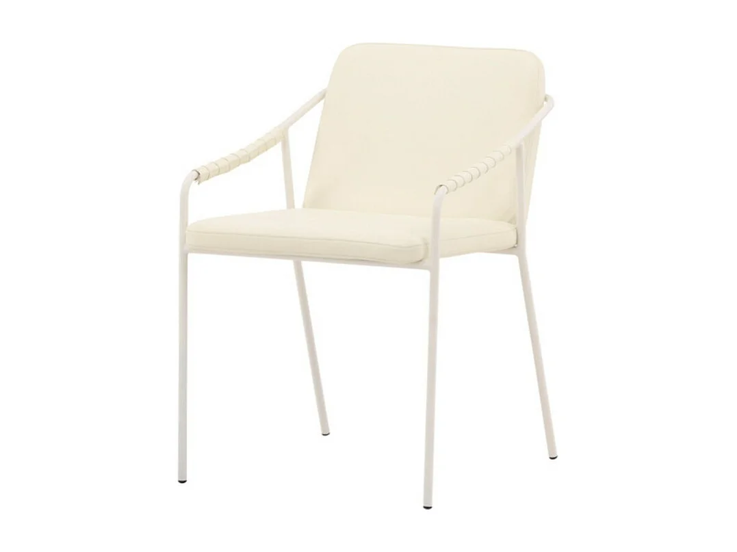 Tvist chaise de salle à manger avec accoudoirs Simili cuir PU beige