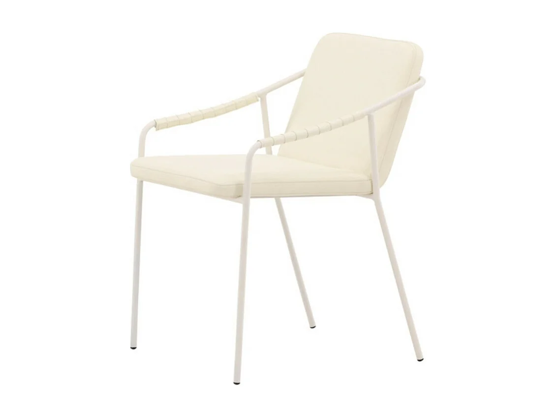 Tvist chaise de salle à manger avec accoudoirs Simili cuir PU beige