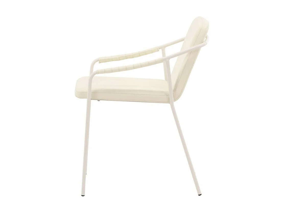 Tvist chaise de salle à manger avec accoudoirs Simili cuir PU beige
