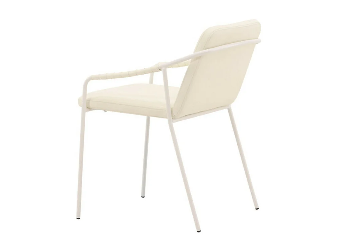 Tvist chaise de salle à manger avec accoudoirs Simili cuir PU beige