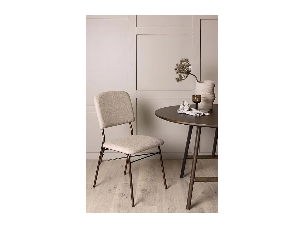 Seda eetkamerstoel beige, bruin.