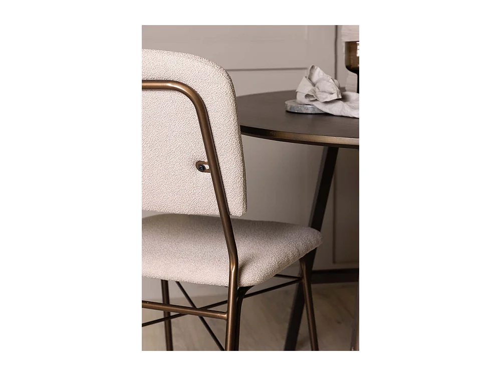 Seda eetkamerstoel beige, bruin.