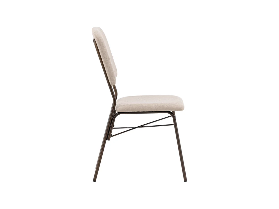 Seda eetkamerstoel beige, bruin.