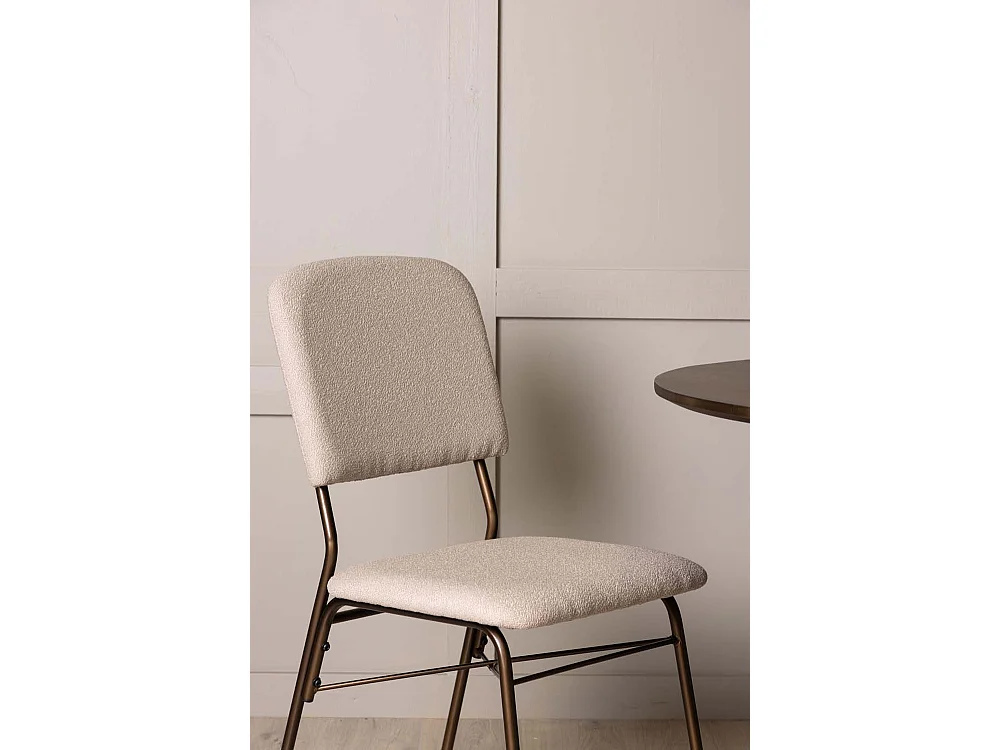 Seda chaise de salle à manger beige, marron