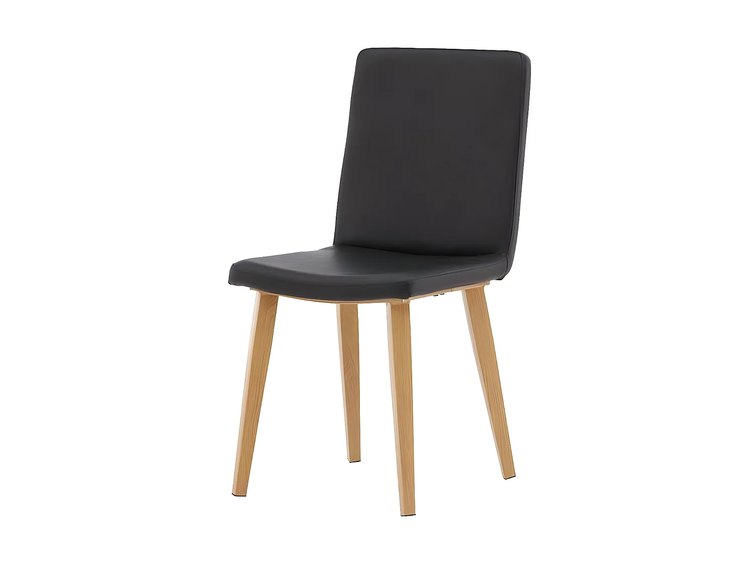 Today chaise de salle à manger Simili cuir PU noir, naturel