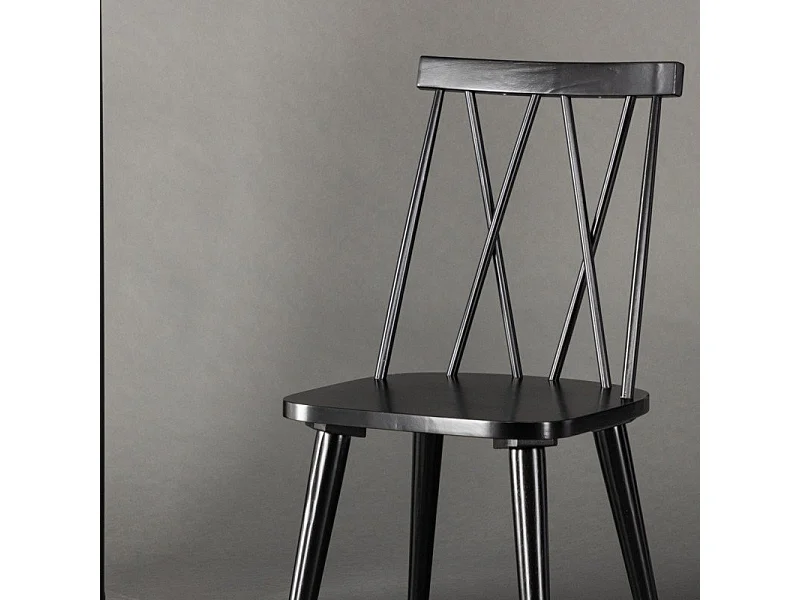 Mariette chaise de salle à manger bois noir