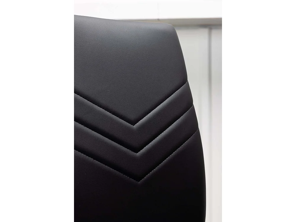 Lily chaise de salle à manger Simili cuir PU noir