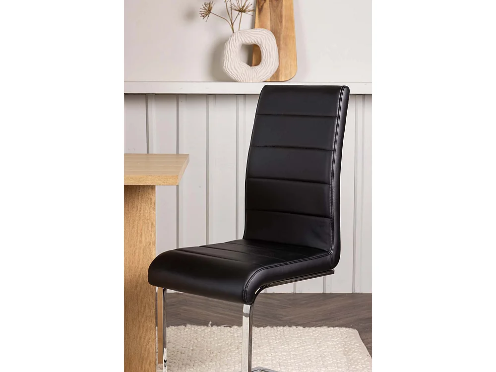 Tempo chaise de salle à manger Simili cuir PU noir