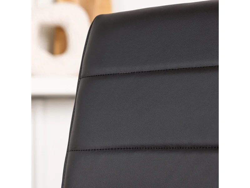 Tempo chaise de salle à manger Simili cuir PU noir