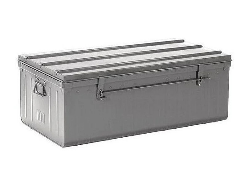 Grandes malles acier gris Dax - Lot de 3