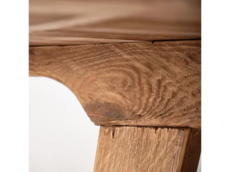 Table de bar ronde D. 89 cm en bois massif pin recyclé - CHALET