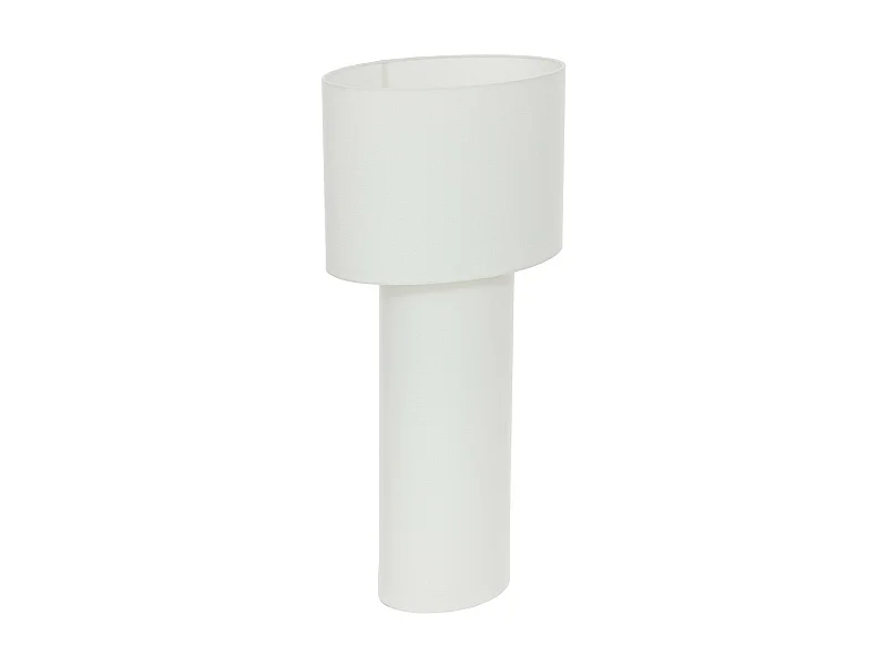 Lampadaire en métal et tissu Blanc  H 115 cm