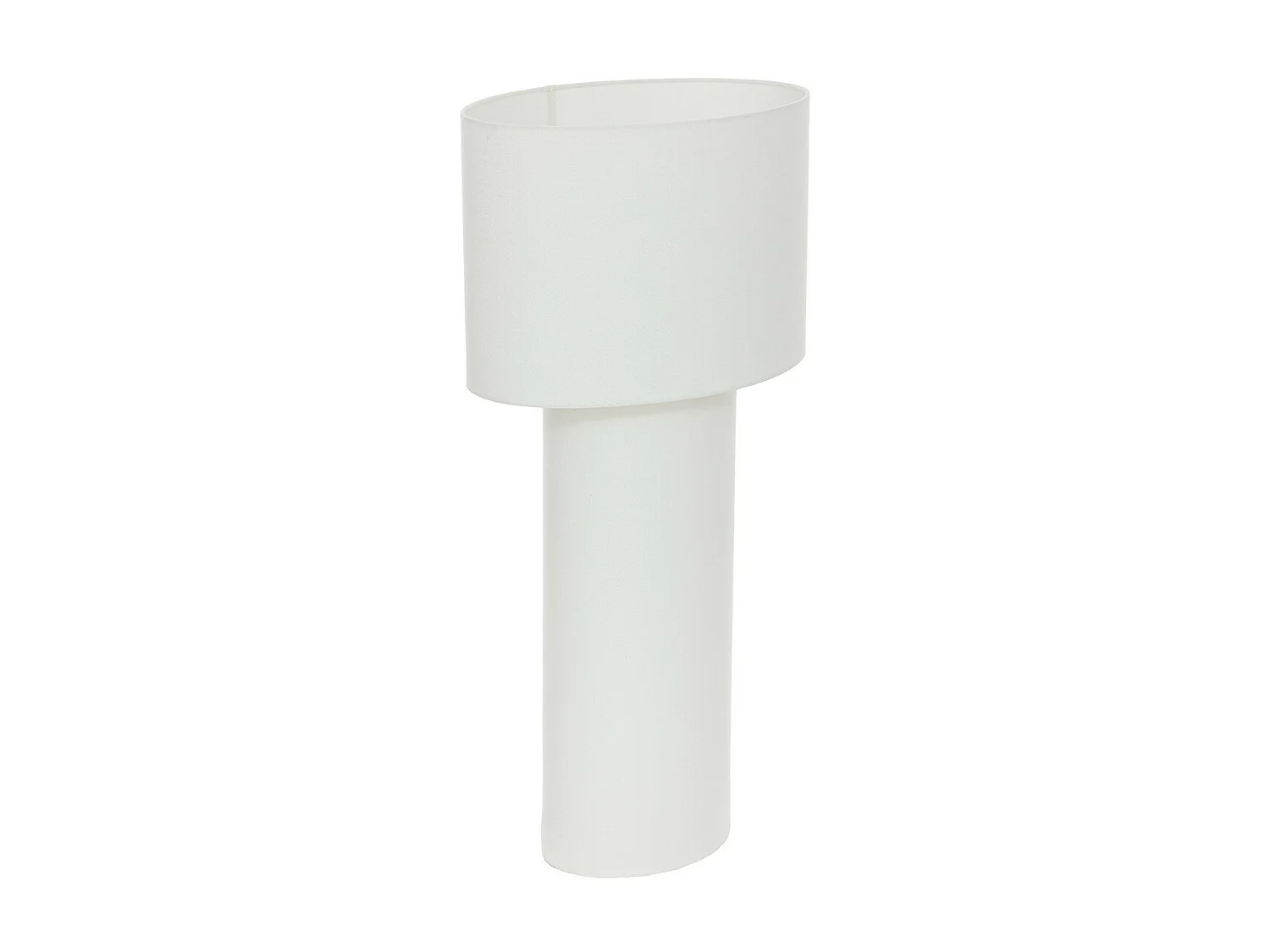 Lampadaire en métal et tissu Blanc  H 115 cm