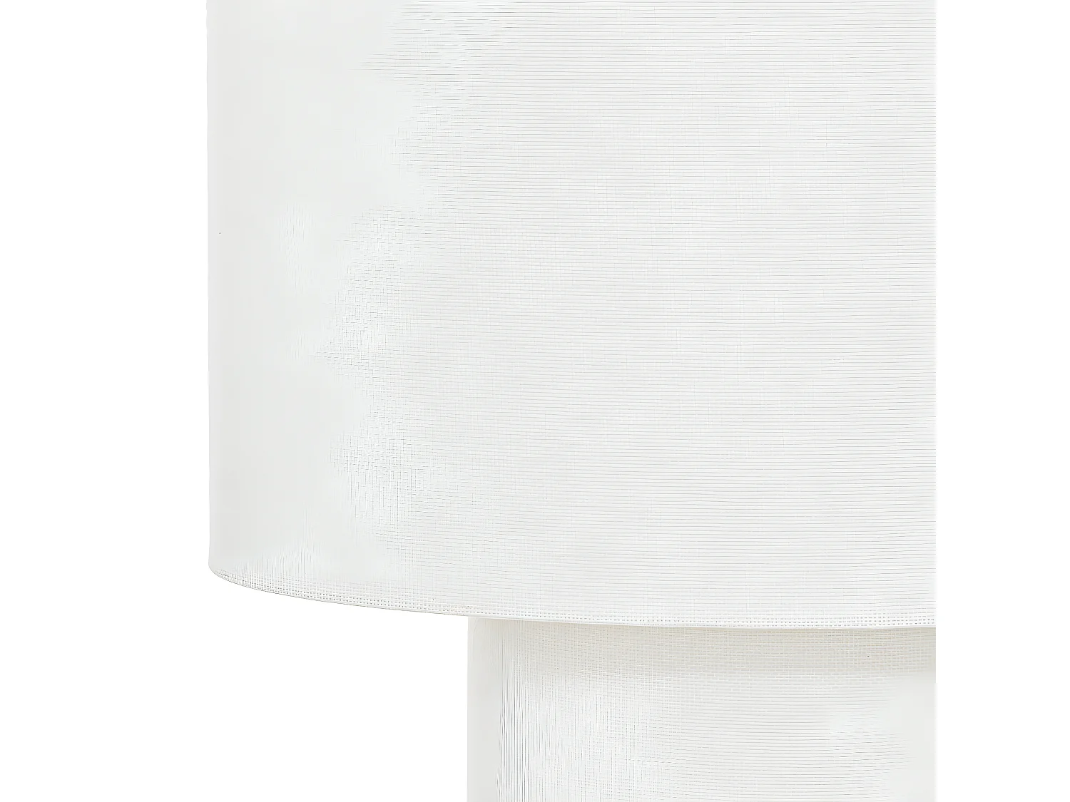 Lampadaire en métal et tissu Blanc  H 115 cm