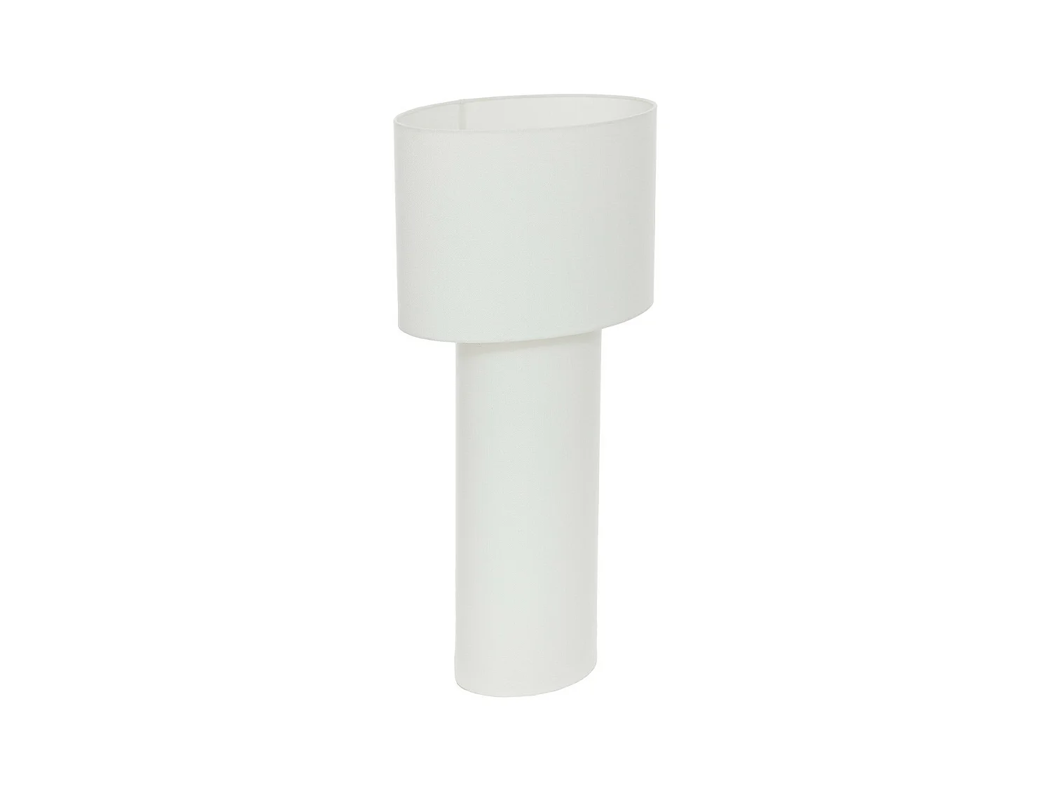 Lampadaire en métal et tissu Blanc  H 115 cm