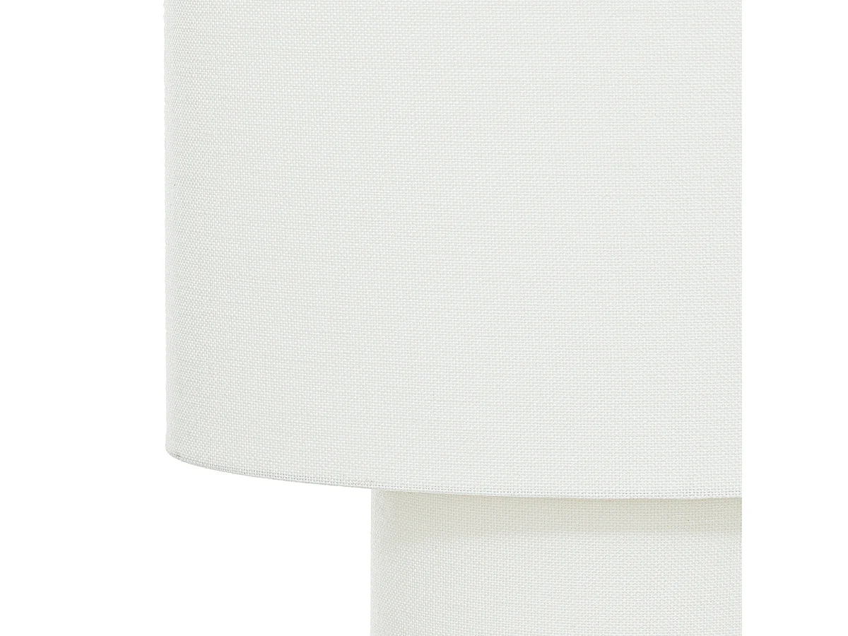 Lampadaire en métal et tissu Blanc  H 115 cm