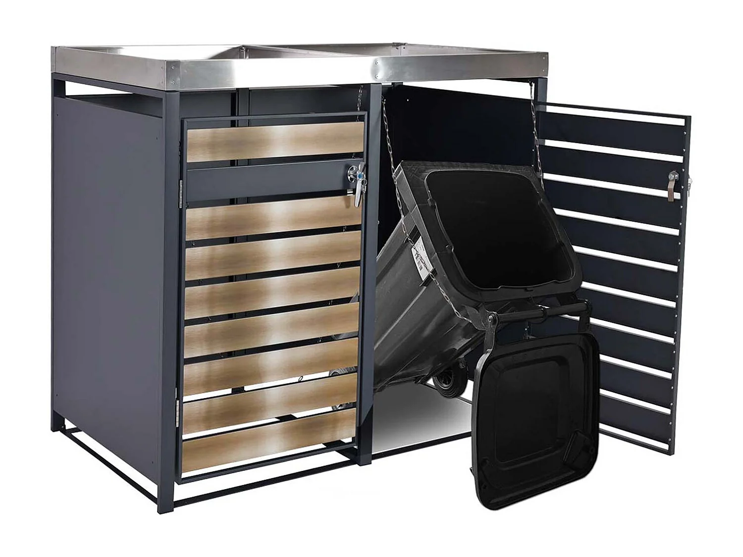 Mülltonnenverkleidung MCW-J81 (2er), Gold