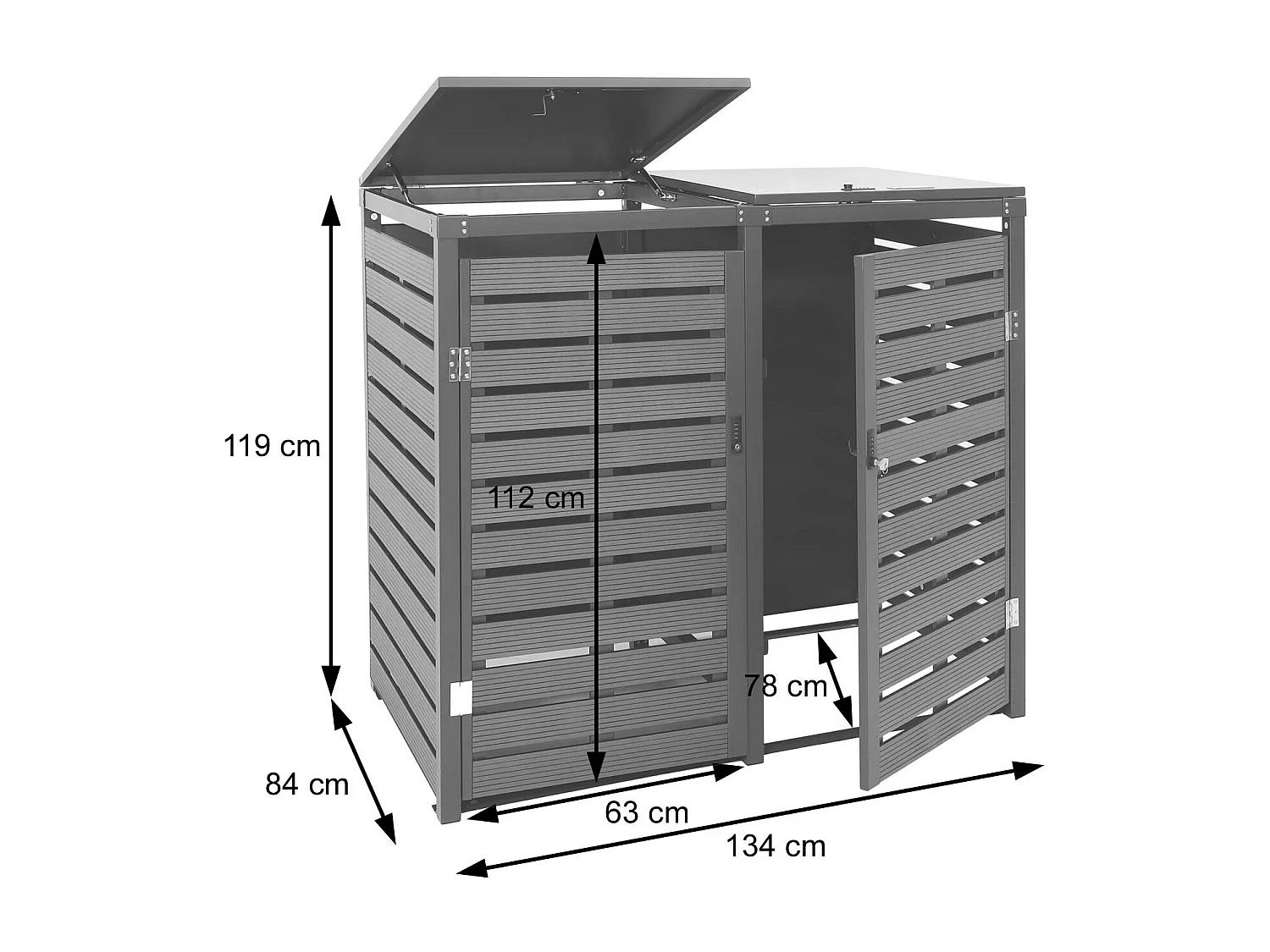 Afvalzak MCW-K14 (2 stuks),  walnoot houtlook