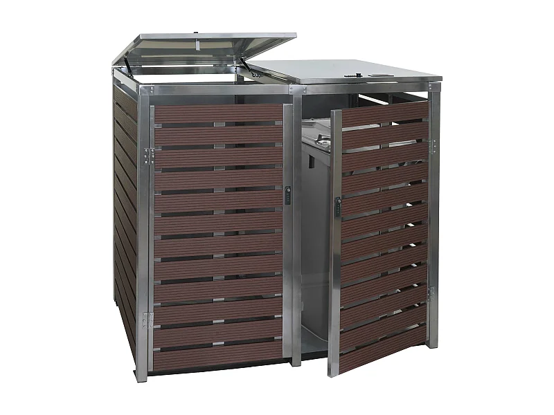 Pojemnik MCW-K14 (2 sztuki),  wygląd drewna orzechowego