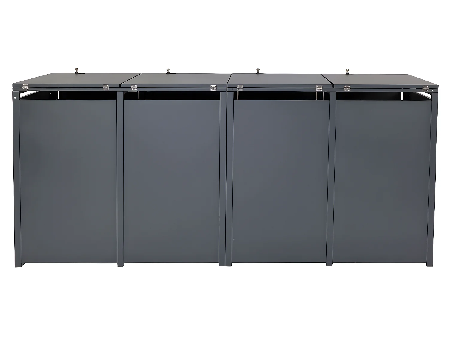 XL Mülltonnenverkleidung MCW-J81 4er/8er, Kirsche-Holzoptik dunkelbraun