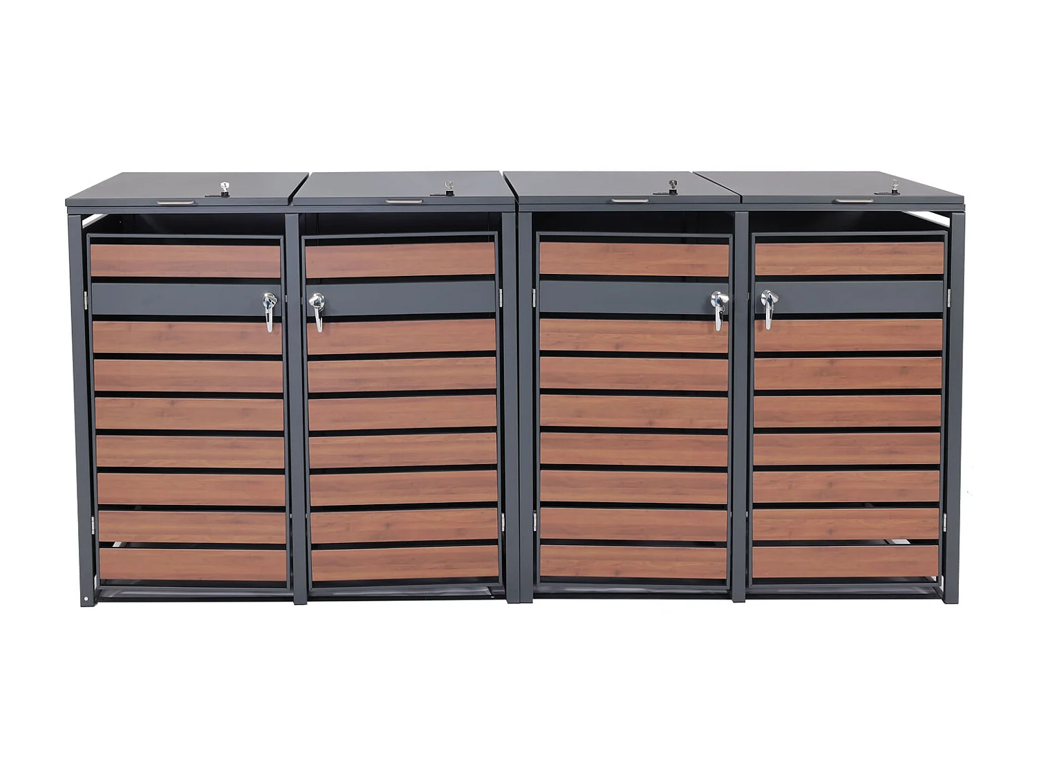 XL bin cover MCW-J81 (set of 4 or 8),  dark brown cherry wood effect