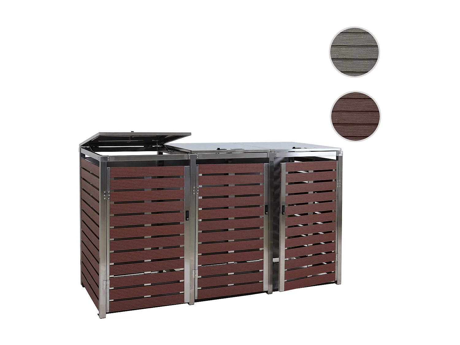 MCW-K14 bin cover (set of 3),  walnut wood finish