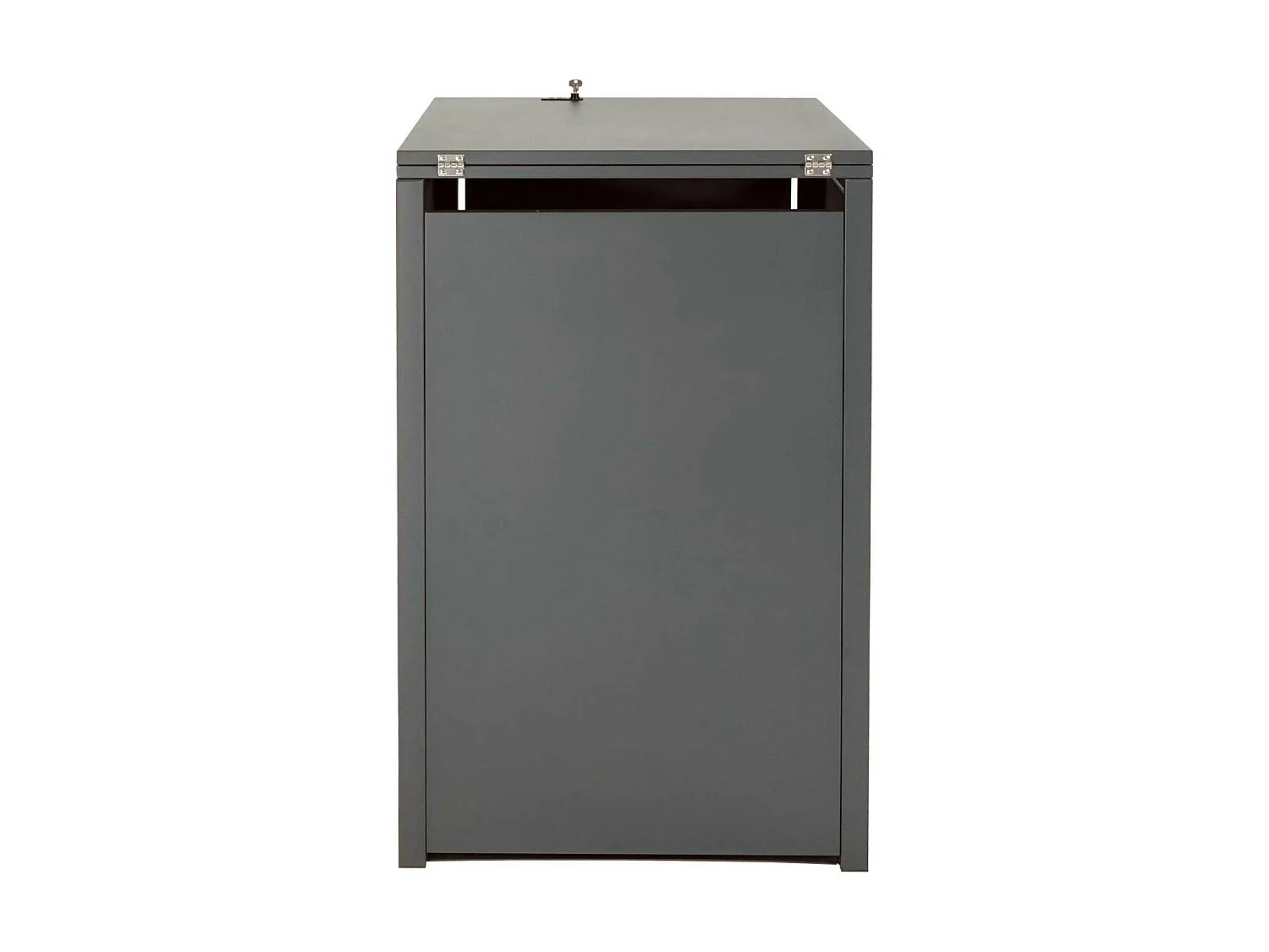 Copribidone box spazzatura rifiuti MCW-J81 XL 98x73x117cm acciaio inox antracite ciliegio