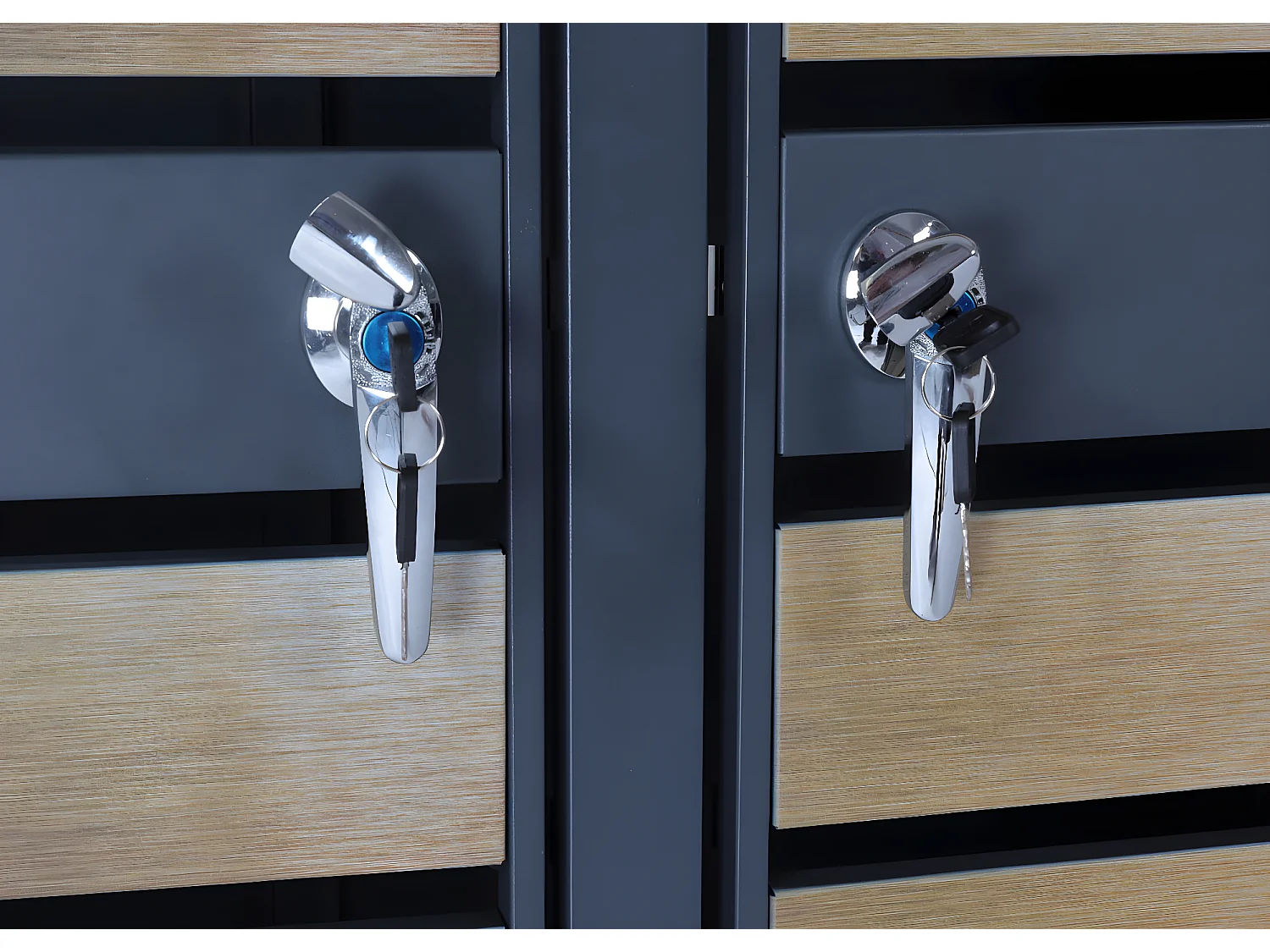 Set 3x copribidoni box spazzatura rifiuti MCW-J81 XL 98x215x117cm acciaio inox antracite gold