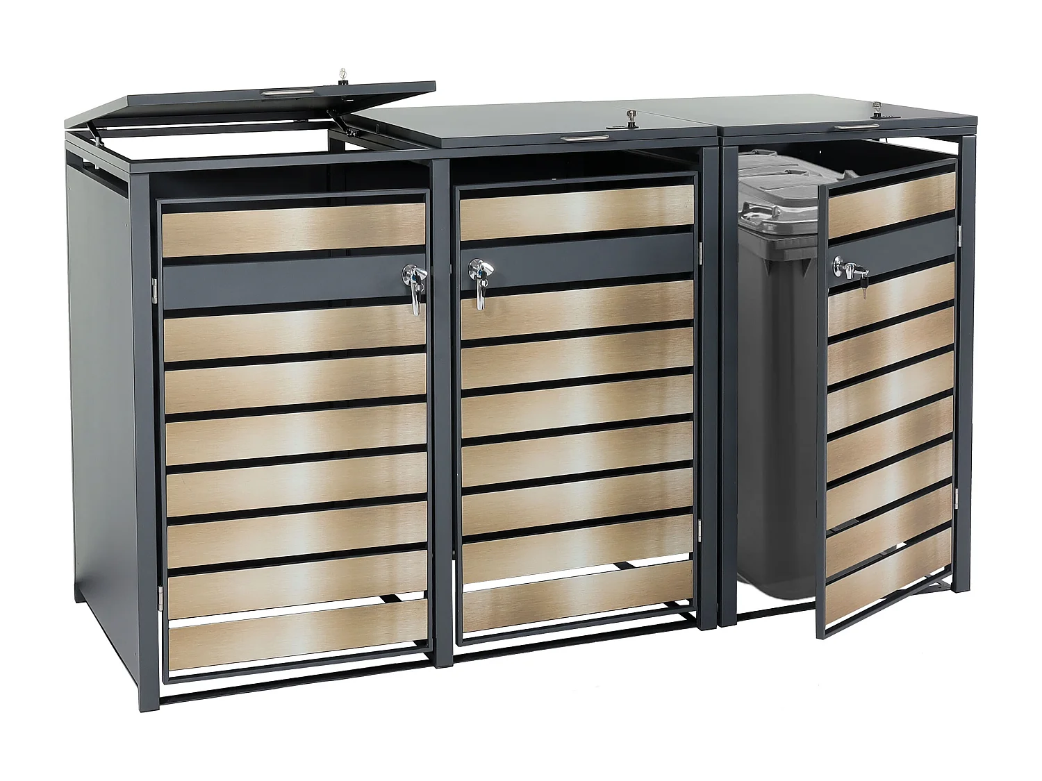 XL bin cover MCW-J81 (set of 3 or 6),  gold