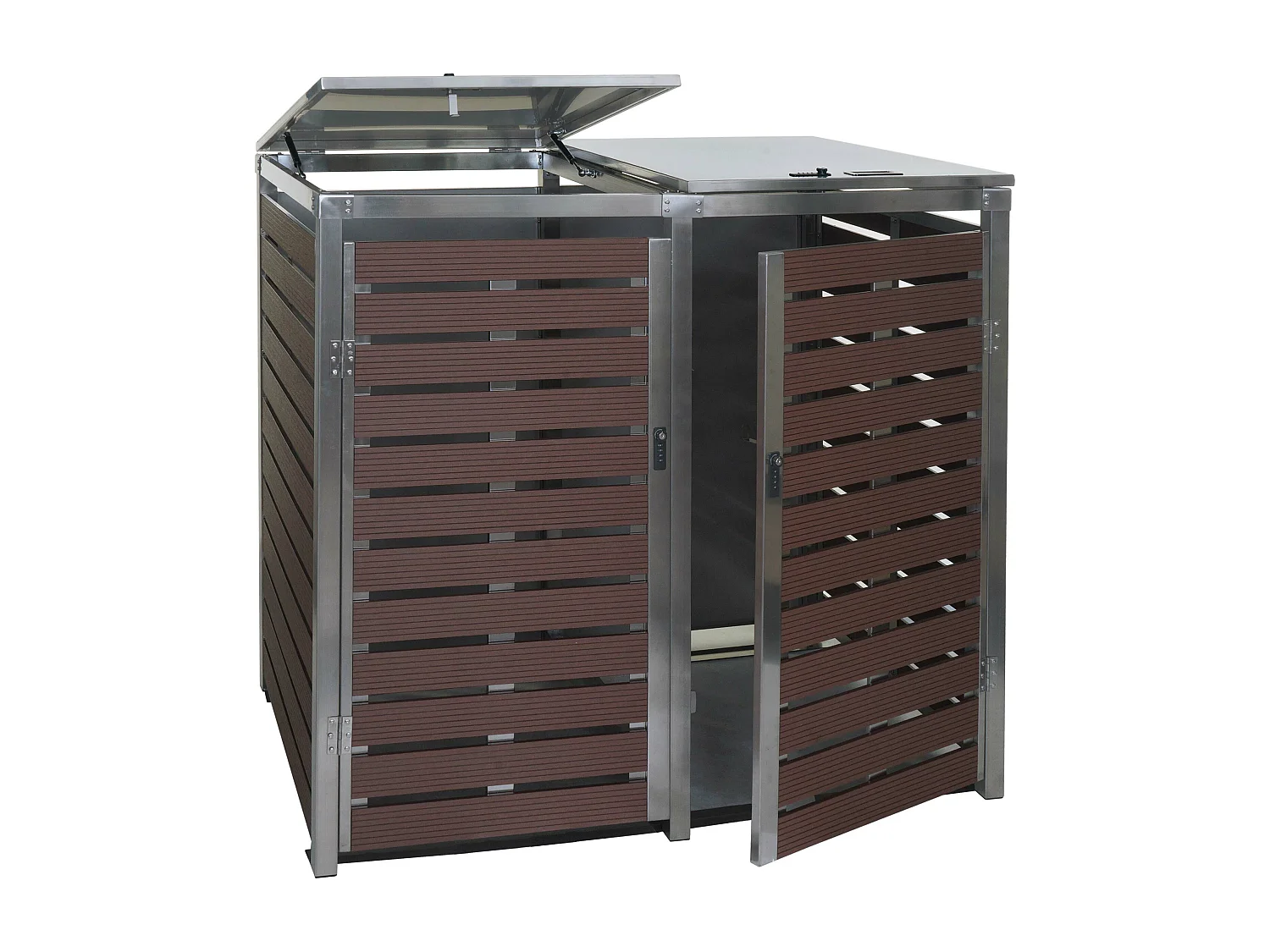 Pojemnik na śmieci XL MCW-K14 2er/4er,  wygląd drewna orzechowego