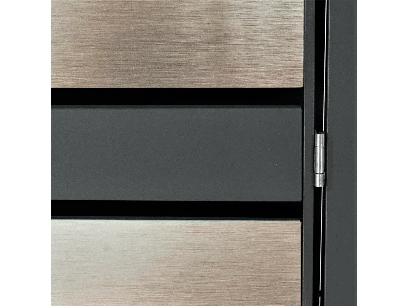 Copribidone box spazzatura rifiuti con fioriera MCW-J81 80x68x125cm acciaio inox antracite gold