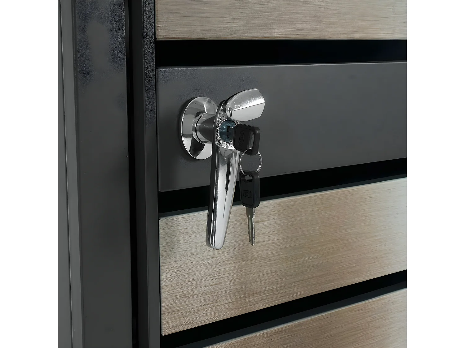 Copribidone box spazzatura rifiuti con fioriera MCW-J81 80x68x125cm acciaio inox antracite gold